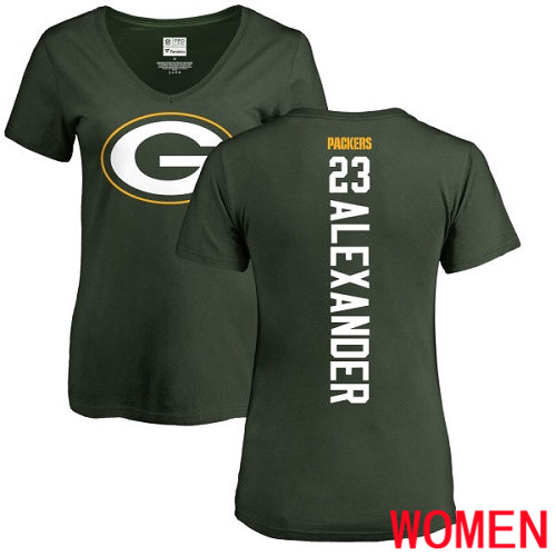 Green Bay Packers Green Women #23 Alexander Jaire Backer Nike NFL T Shirt->nfl t-shirts->Sports Accessory